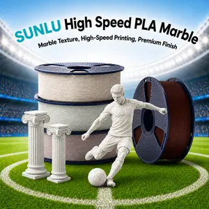 High Speed PLA Marble 3D Printer Filament 1KG - Ashen Concrete, Brick Red, Forest Green, Shadow Storm, Oreo, Chestnut Brown
