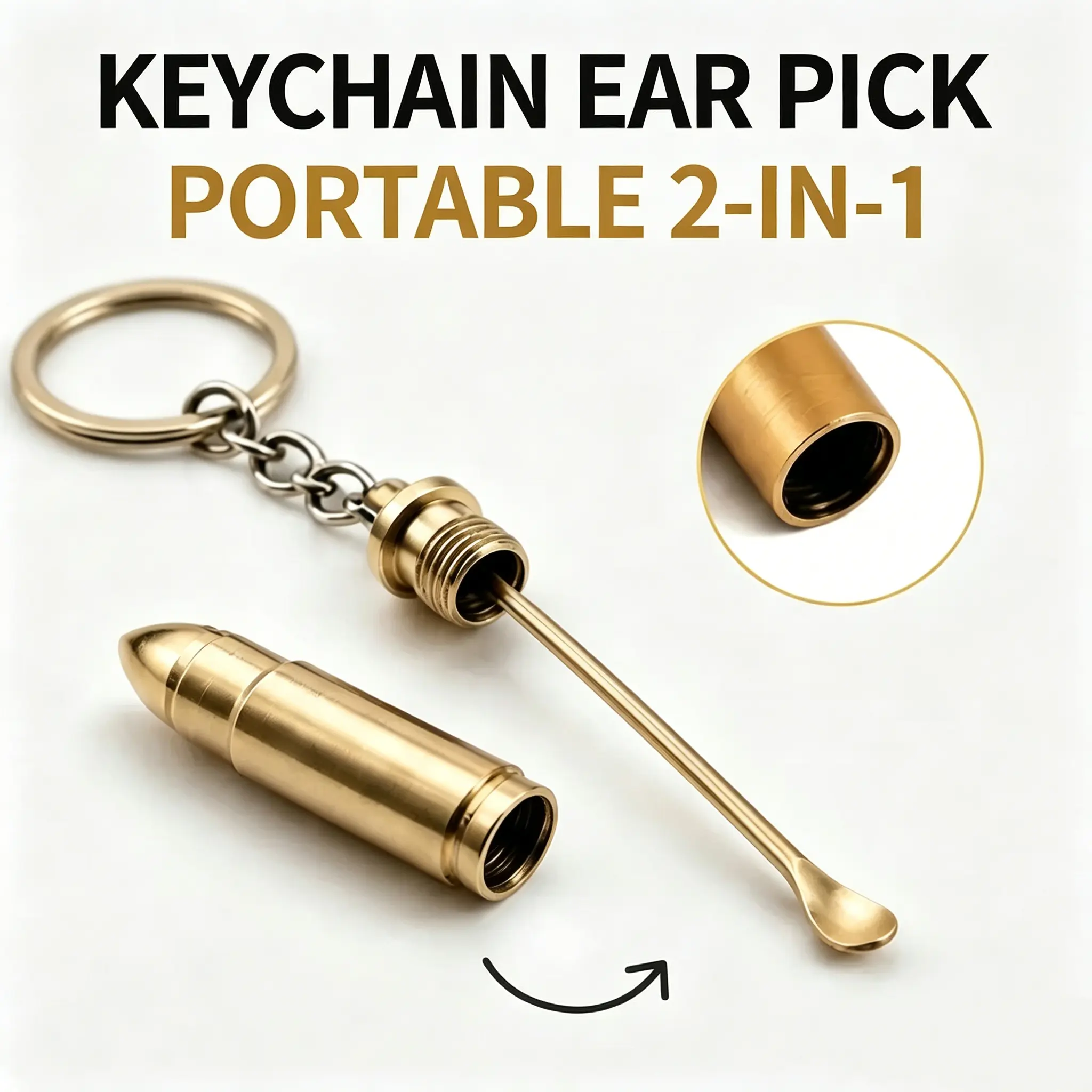 Portable Ear Pick Keychain Premier League Fan Accessory | Compact Personal Care Gadget Fashion Key Decoration Small Useful Gift for Guys