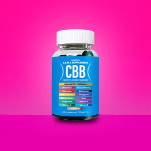 CBB Gummies Women's Support Supplement Berry Flavored - 60 Gummies (1 Month Supply) - Vitamins A, C, E & B6 - Vegan Gluten Free Soy Free