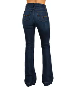 Kimes Ranch Women's Women'S Dark Wash Jennifer High Rise Wide Flare Jeans - Wj-10514