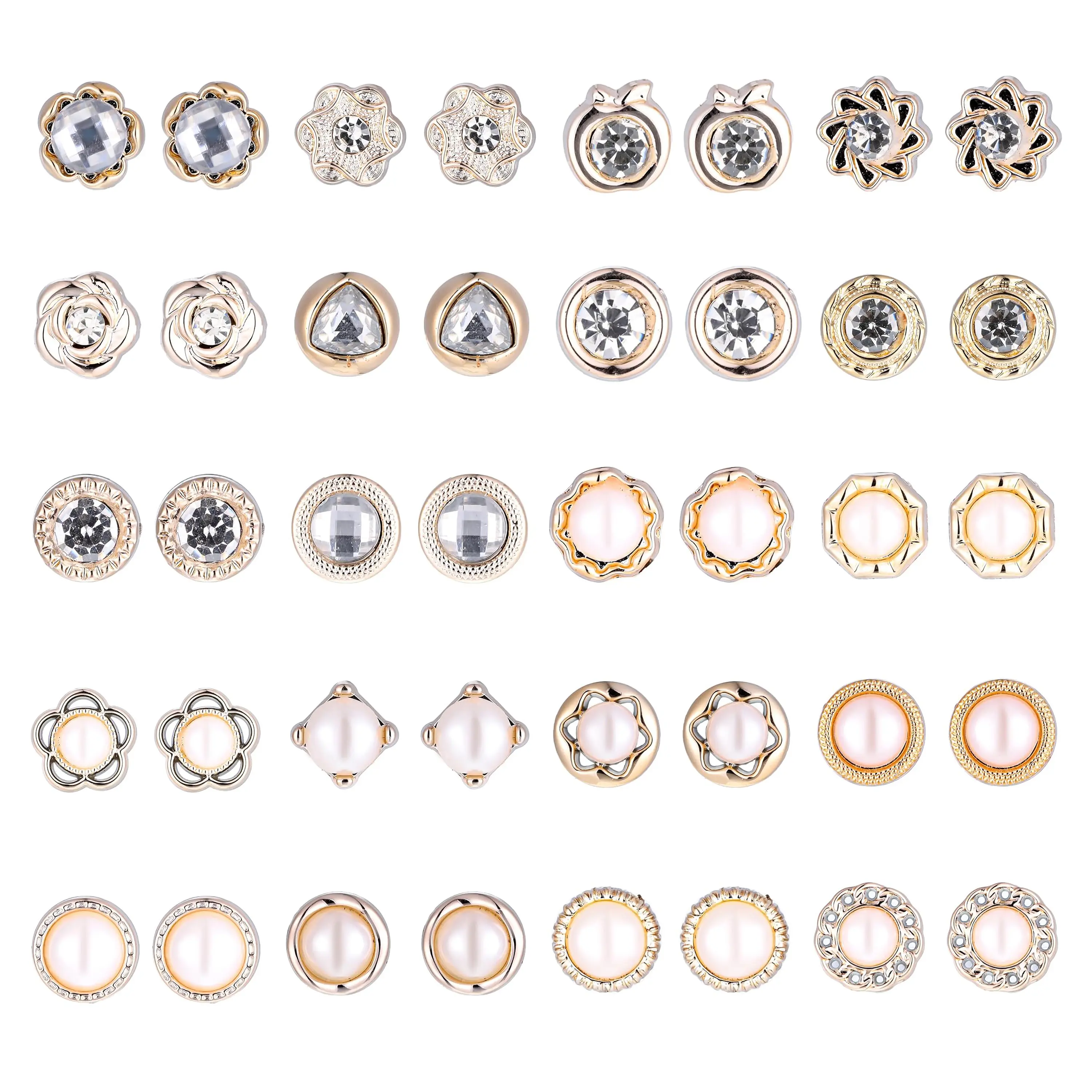 40PCS Modesty Pins for Women, Alloy Anti-Exposure Cover Up Buttons with Artificial Pearls, Brooches for Clothing Decoration & DIY Crafts