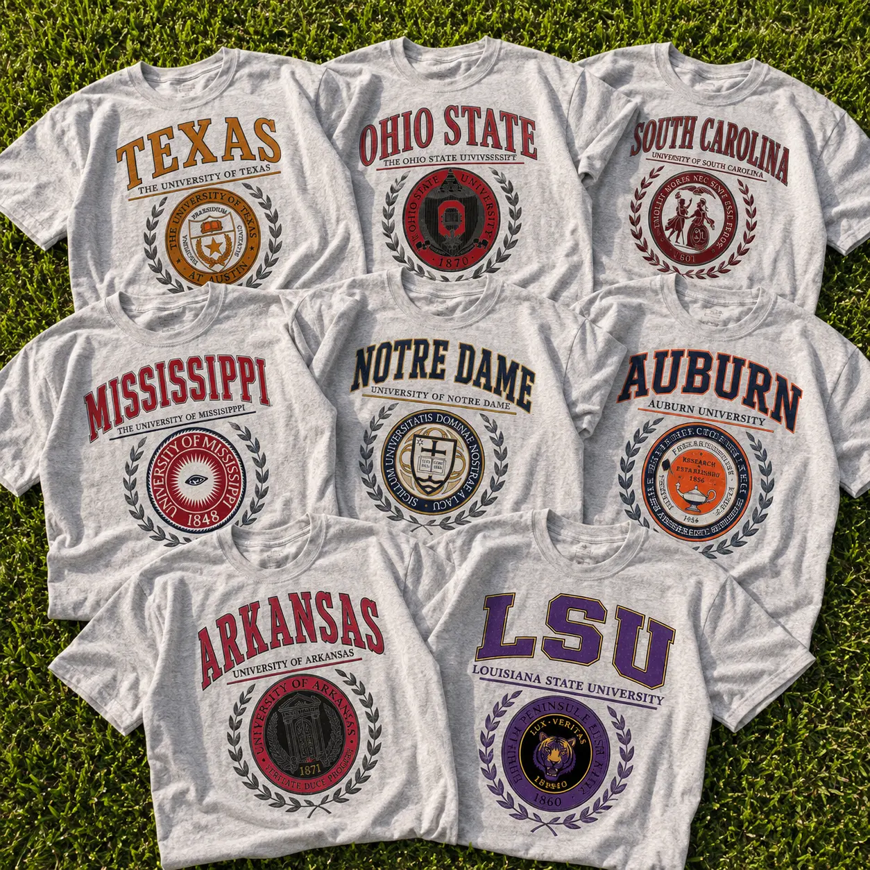 Vintage College Crest Graphic Tees, Retro University Seal T-shirt, Classic Campus Shirt, Collegiate Style Apparel, Soft Unisex Cotton Tee, Alumni Gift