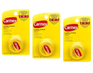 Carmex Classic Lip Balm Medicated, 0.25 oz (Pack of 12)
