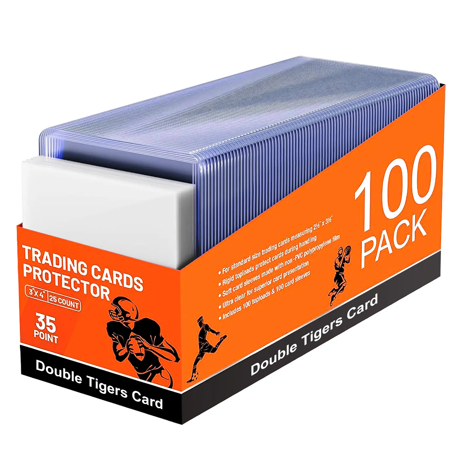 Card Sleeves Hard Plastic, 3"X 4" Baseball Cards Protectors Plastic, Trading Card Holder for Trading Sports Baseball Football Game Cards (200 Hard Sleeve + 200 Soft Sleeves)