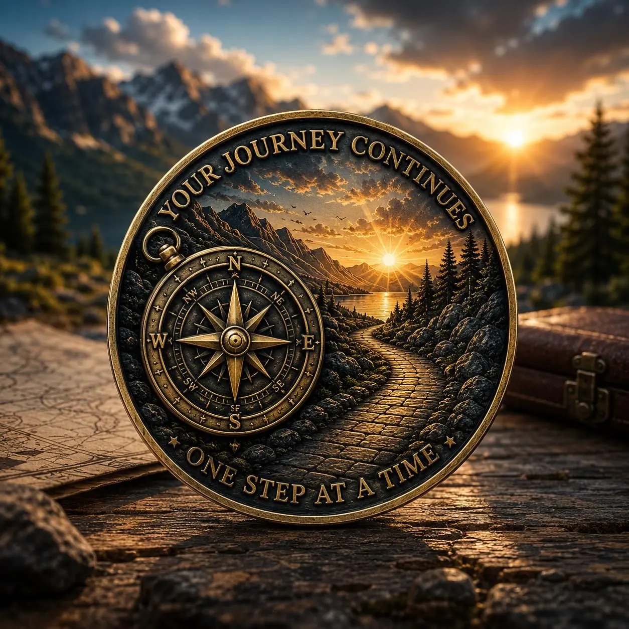 Personalized Challenge Coin, Custom Name Coin, Motivational Gift, Journey Coin, Custom Keepsake Token