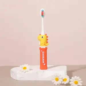Dinosaur Shaped Kids Toothbrush, Soft Bristles Gentle on Gums, Suitable for Ages 3-12, Tiktok Mom Favorite Brushing Tool