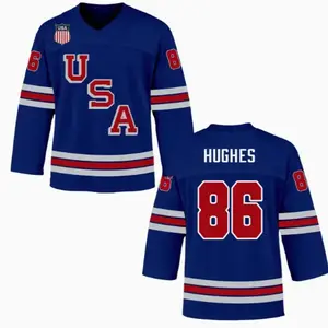 USA Olympic Hockey Jersey – Jack Hughes Inspired Sports Shirt, Unisex Football Style Jersey for Fans