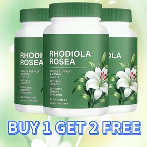 Pure Natural Rhodiola Rosea Wellness Capsules 500mg Natural Adaptogen Supplement for Stress Support, Mental Focus & Energy -| boost immune repair|Boosts Energy&Stamina(60Capsules)