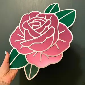 Pink Rose Mirror