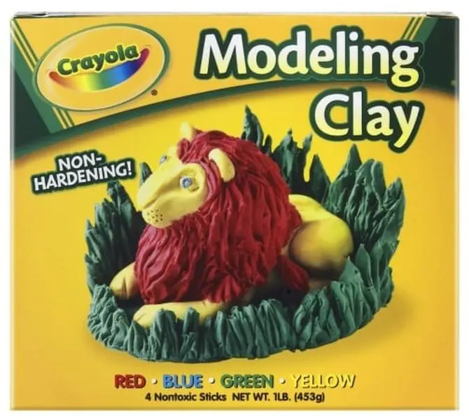 Crayola Colored Sculpting Clay - 4 Count Assorted Colors, Individually Wrapped, Non Hardening for Hours of Use, for Kids' Creative Crafting Fun (Model 57-0300)