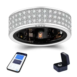 Venlan Moissanite S925 Smart Ring, Luxury Jewelry-Grade Health Ring with AI Health Insights, Sleep & Fitness Tracker, Heart Rate & HRV Monitor, Waterproof Vital Ring for Women & Men