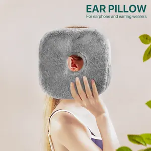 Soft Plush Ear Pillow for Side Sleepers, Relieves Ear Pressure, Ear Pressure Relief, Ideal for New Piercings and Office Naps, Comfortable Headrest Cushion