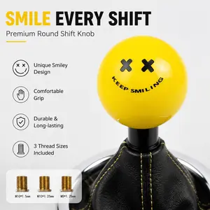 Circular Acrylic Gear Shifter Knob for Cars and Trucks, Manual Transmission Gear Lever Handle, Threaded Gear Shift Knob, Durable and Stylish, Car Accessories