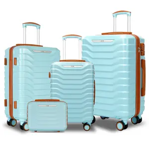 UUH Luggage Set Lightweight Hard Shell, Suitcase with Spinner Wheels & TSA Lock, Family Travel Essential (13in/20in/24in/28in)