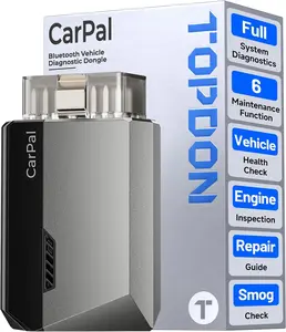 TOPDON Carpal Bluetooth  OBD2 Scanner All System Diagnostic Tool for iOS & Android, Vehicle Health Check, 6 Maintenance Services