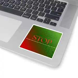 STOP Anti-Racism Protest Kiss-Cut Sticker