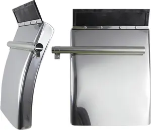 Stainless Steel Quarter Fenders for Semi Trucks 1 Pair Left & Right Heavy Duty Auto Accessories Fender Kit (29inch)