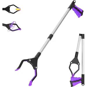 💜 32 Inch Folding Reacher Grabber Tool| Magnet + 360° Rotating Head| For Seniors/Post-Surgery/Disabled🛠️ Handle