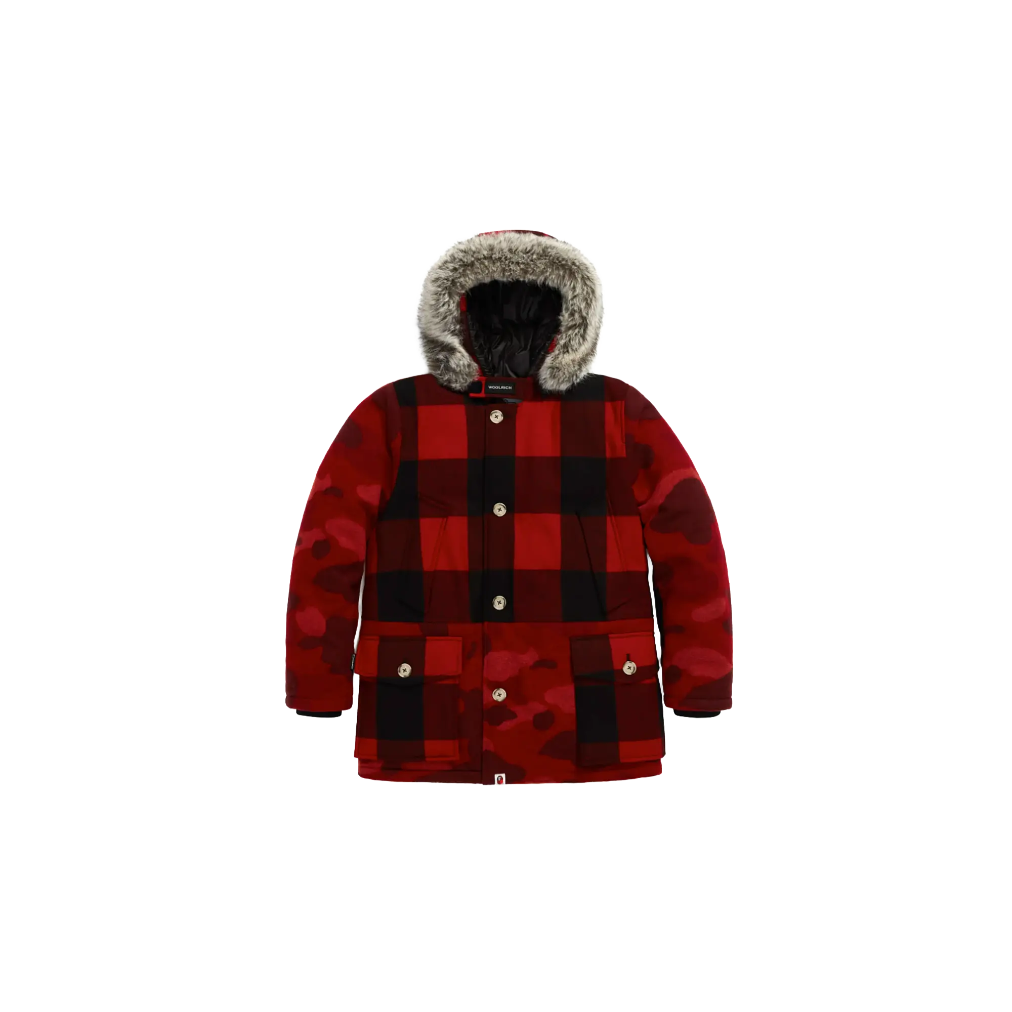 Bape X Woolrich Arctic Parka Jacket "Red" CFWOOU0521MRUT1720
