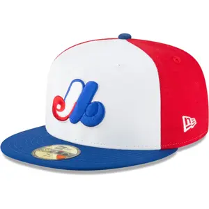 Moonie - Montreal Expos Red Blue LA/NY MLB Snapback Baseball Cap – LA Dodgers NY Yankees Braves Pirates Adjustable Flat Brim Hat, Embroidered Team Logo Streetwear Fashion Cap for Men Women, Classic Hip Hop Sports Hat