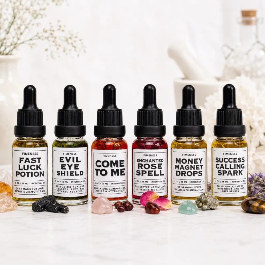 FIMENESS INTENTION OILS - ALTAR DÉCOR, CANDLE DRESSING, OIL WARMERS, & RITUAL ATMOSPHERE