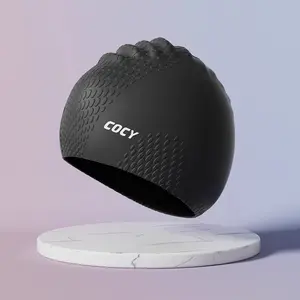 Large Swim Cap for Long Hair, Designed for Braids, Weaves, Curls, Unisex Silicone Material, Suitable for Women and Men