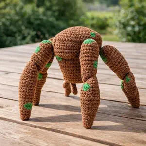 Crochet Cute Rocky Plush, Rocky and Grace Space crochet, Cute Handmade Gift, Mini Crochet Plush, Sci-Fi Fan Gift, Rocky Plush Toy Inspired by Project