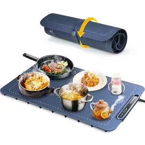 Electric Food Warming Tray with 10s Heating, 3 Temp Settings & 3h Auto Shut-Off for Parties & Kitchen Portable Utensils Kitchen Multifunctional Cooker Upgraded High-Foot Pad Versatile Usage