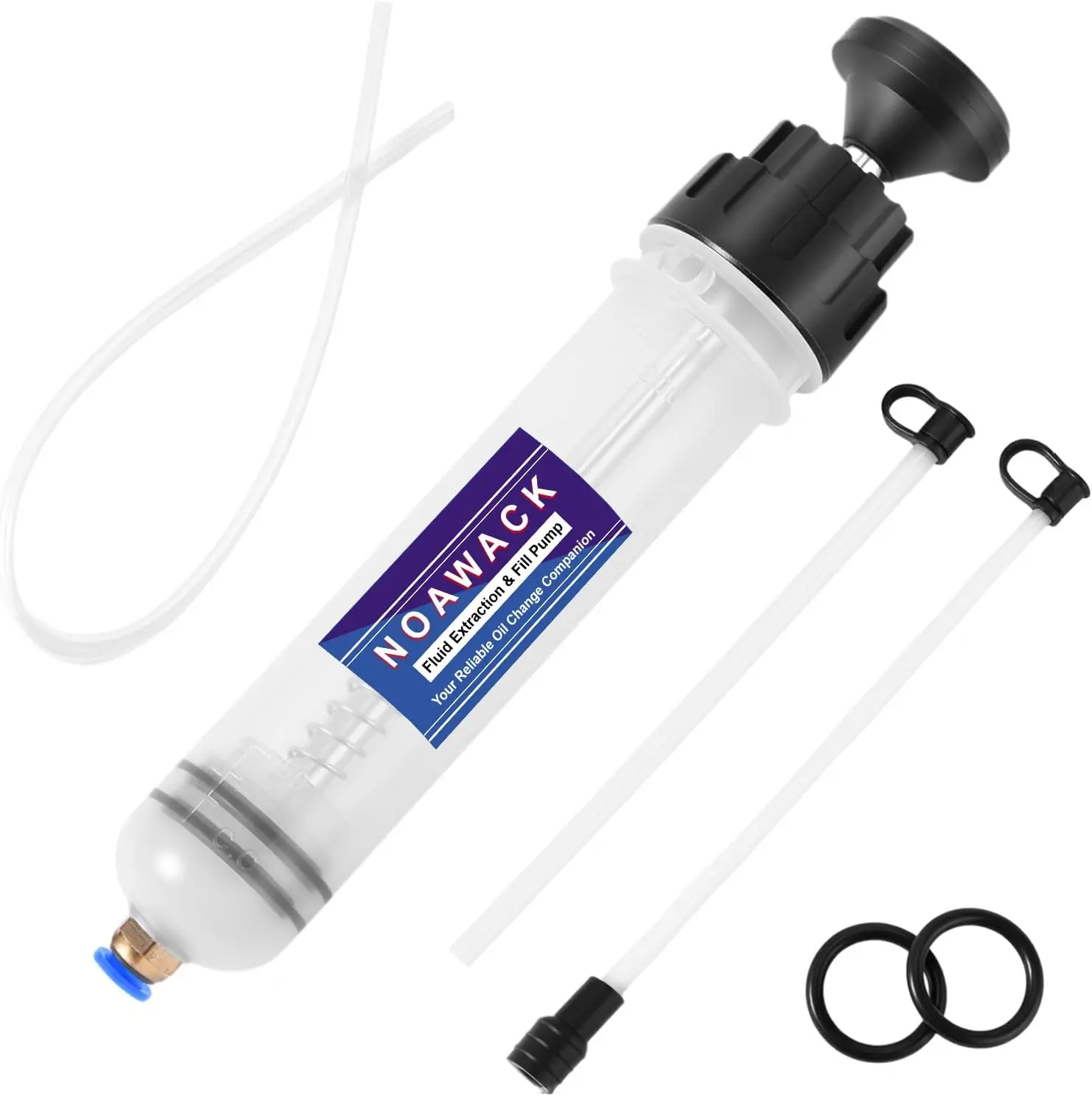Fluid Extractor Pump, Manual Oil Extractor for Cars, ATVs & Lawn Mowers Oil Transfer Pump with Flexible Hoses, Brake/Transmission Fluid Extractor, Oil Change Tools 7 oz (200 ml)
