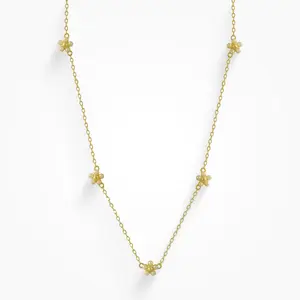 EVRY JEWELS Gold or Silver Plated Women's Daisy Dreams Necklace