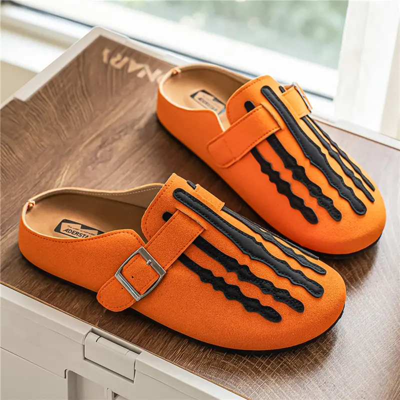 Women's Slip-On Mules with Round Toe, Casual Wear PU Leather Shoes, Soft-Soled Footwear for Trendy Street Style, Walking Shoes, Flat, Pvc, Soft Soles, Casual And Trendy, Everyday Wear Minimalist Clogs Summer, Half Slipper Mules Girl Nail, Mules Clogs Yell