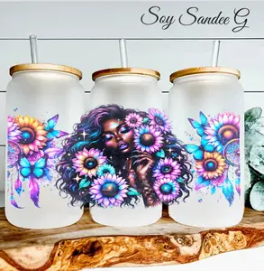 Colorful Sunflowers & Melanin - UVDTF Wrap for cups/hard surfaces
