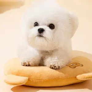 Soft Plush U-Shaped Pet Dog Pillow, Neck Support Cushion with Cartoon Rabbit Bear Avocado Design, Comfortable Fall Winter Bedside Pillows