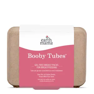 Earth Mama Booby Tubes – Cooling Gel-Free Breast Packs for Pumping and Breastfeeding Support – 2-Pack