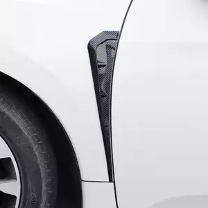 2 Pcs Black PVC Carbon Fiber Car Fender Side Vents, Universal Air Wing Vent Trim Sticker, Exterior Modified Accessories for Most Cars - Easy Install Double-Sided Adhesive