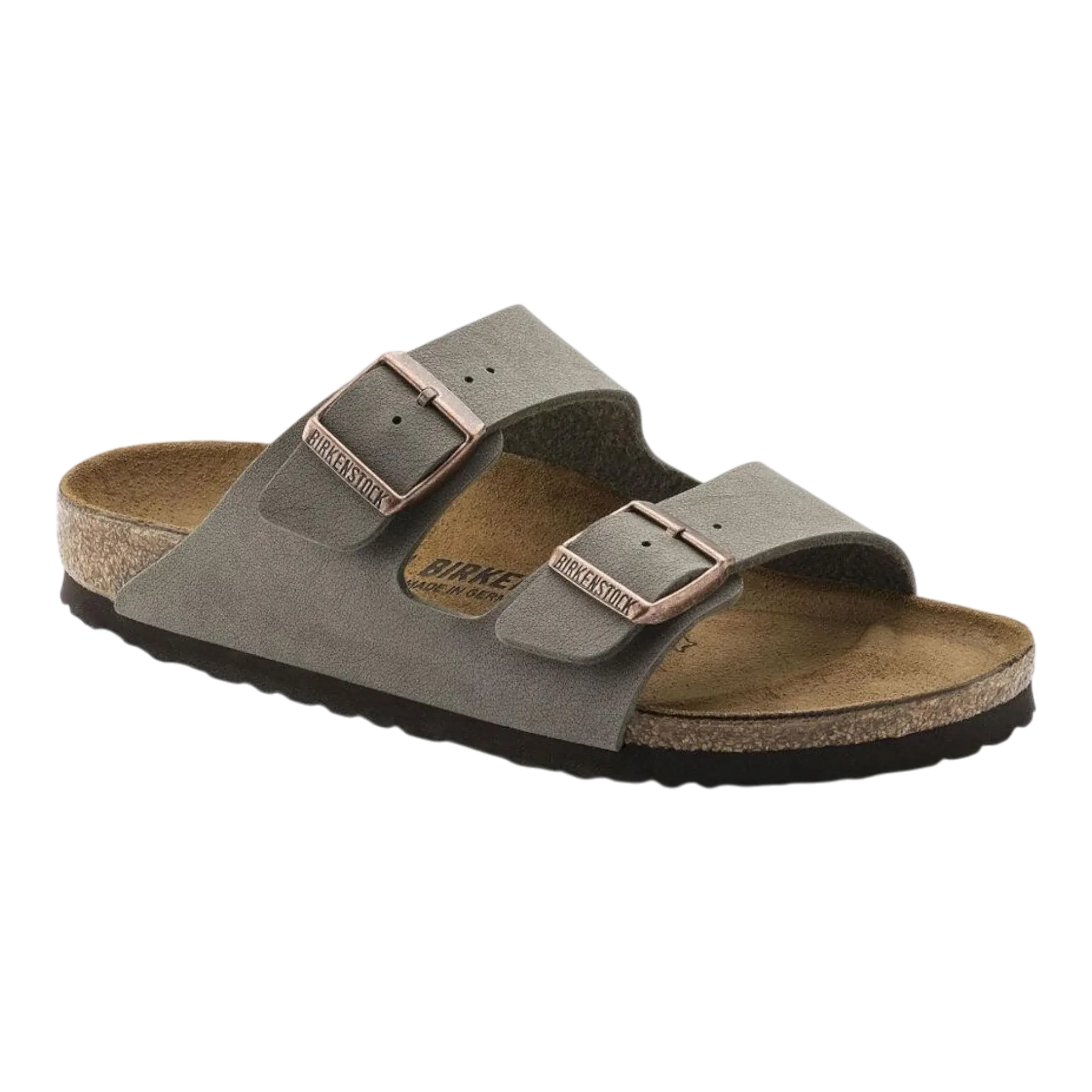 Birkenstock Arizona Sandal in Stone Birkibuc | Two-Strap