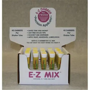 212 MAIN EMX-78000-E E-Z Mix Bottle with 40 Nylon Fiber Dabbers, Tapered Head, Precise Tip, Flexibility for Automotive Paint Touch-Up Work, Saves Time and Money
