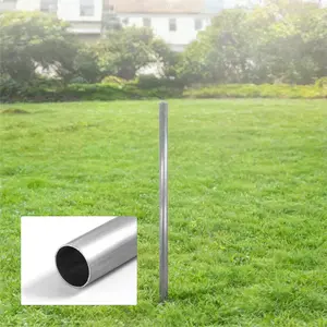 Fencer Wire 6 FT Galvanized Chain Link Fence Terminal Post, Terminal Post with 2-3/8” Outside Diameter, Chain Link Fence Parts, Hardware, Accessories, Multi-options