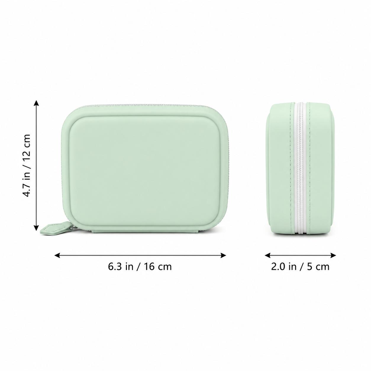 A8 Waterproof Pill Pouch Set - Large Weekly Medicine Org. with 14 6.3x4.7" PU+Clear Reusable Zippered Pouches, Daily Travel Storage for Fish Oils, Vitamins (Home Organizer Bag)