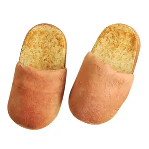 Simulation Bread Cotton Slippers Winter Home Soft Bottom Non-Slip Plush Warm Cotton Slippers Swokii