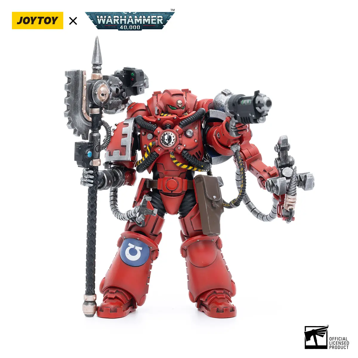 JOYTOY Warhammer 40000 Ultramarines Primaris Techmarine 1/18 Plastic Action Figure - PVC Plastic, Fully Articulated, 4.9 Inches Model JT3761, Highly Detailed