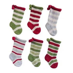 Tiny Stocking Ornaments, Set of 6