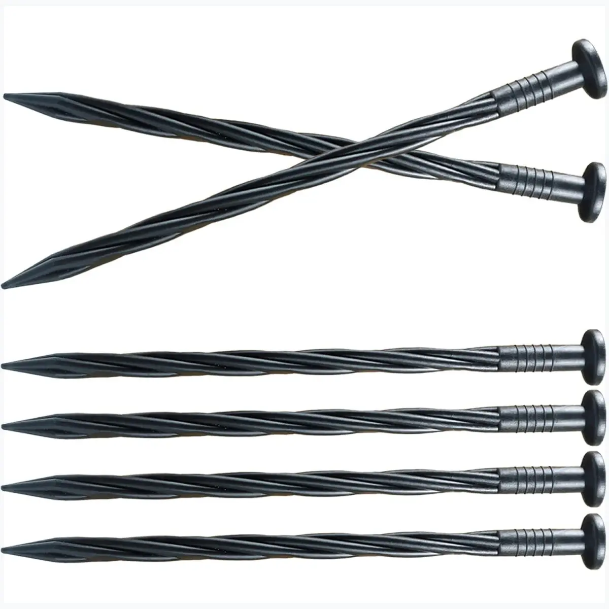 30 Pcs Spiral Landscape Anchoring Spikes, 8 Inch Landscaping Fabric Edging Anchoring Stakes Plastic Edging Nails Nylon Garden Lawn Yard Spikes