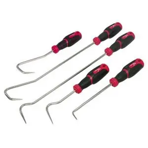 212 MAIN 5-Piece Metal Hose Clamp Removal Tool Kit, Automotive Hardware Kit with Heat-Treat Rods and Ergonomic Handle (LS80380)