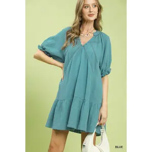 Umgee Cotton Gauze Mini Dress