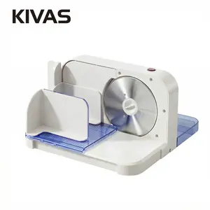 KIVAS Electric Deli Meat Slicer, 150W Food Slicer with 0-0.59” Adjustable Thickness, 6.5” Removable Stainless Steel Blade & Food Carriage, Food Slicer Machine for Meat, Cheese, Bread, Easy to Clean - For Home Use
