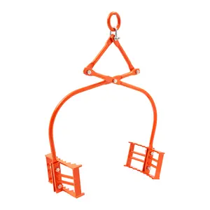 【fathersdaygift】VEVOR 24in Stone Lifting Tongs, 2-Claw Rock Tongs, Heavy Duty Steel Log Tongs, 1100LBS Lifting Capacity, Swivel Log Grapple, Serrated Claw Design, Easy Chain Hook up Tongs for Stone Blocks & Marble