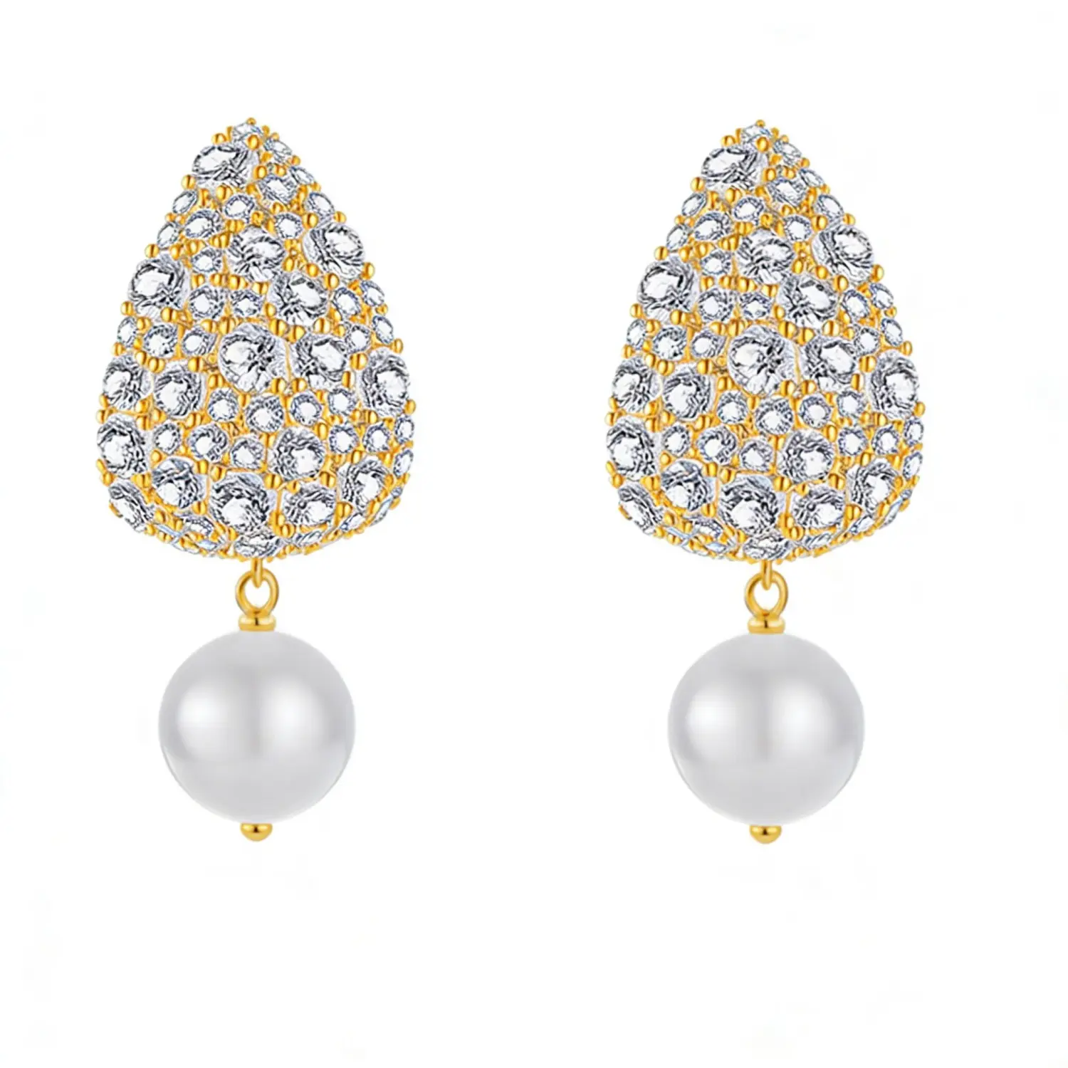 925 Sterling Silver Post Drop Earrings with Pearl, Hypoallergenic ...