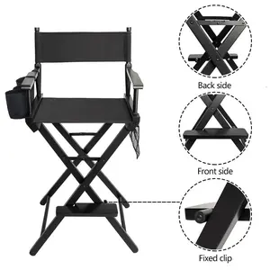 Outvita 31" Height Tall Wood Makeup Chair Folding Artist Director Chair Summervibes