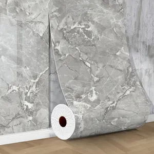 1 Roll 3D Marble Wall Tiles, Self-Adhesive Peel & Stick Vinyl Panels, Easy Clean Installation, and Gold Veins, Bathroom Kitchen Decor, Self Adhesive Waterproof